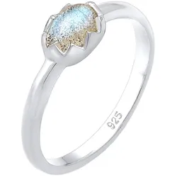 Elli Vintage Labradorit Edelstein 925 Silber Ringe   Damen 