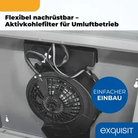 Exquisit UBH50-020 Unterbauhaube 50 cm Silber