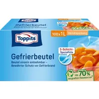 Toppits Gefrierbeutel Vorratspack 1 Liter, 100 Stück