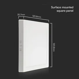 V-Tac LED-Aufbaupanel 6 Leuchtmittel quadratisch gold
