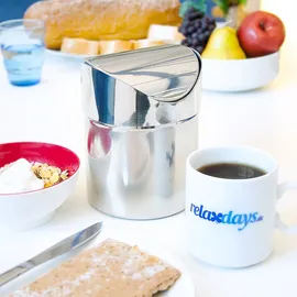 Relaxdays Tischmülleimer 1,2 l Silber