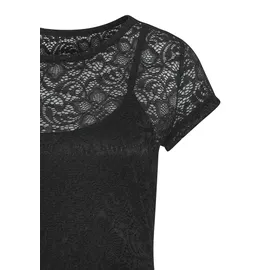 LASCANA Spitzenshirt Damen schwarz Gr.40/42