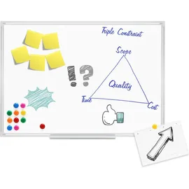 Wiltec Whiteboard Magnettafel 70 x 50 cm Weiß