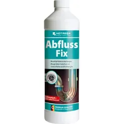 HOTREGA® Abfluss Fix, Hochaktives Konzentrat zur Entfernung organischer Verstopfungen, 1 Liter - Flasche
