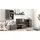 matkam Wohnwand Dedal, Schrankwand Wohnzimmer Modern, Wohnzimmerschrank mit Fernsehtisch Komplett Möbel Wenge,