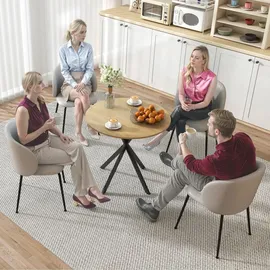 Homcom Küchentisch 80 x 75 x 80 cm braun