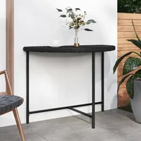 vidaXL Gartentisch 100 x 50 x 75 cm Schwarz