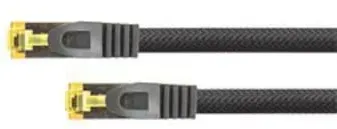 Python Patchkabel mit Cat.7 Rohkabel S/FTP PiMF halogenfrei 10m schwarz
