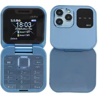 Yunir Klapphandy für Senioren, 2G Entsperrtes Senioren-Klapphandy, mit 1,77-Zoll-Bildschirm, Dual-SIM-Senioren-Basishandy mit Großen Tasten und LED-Taschenlampe (Blue)