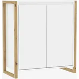 CaliCosy Kommode Denver 80 x 88 x 40 cm Weiß