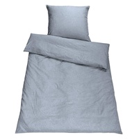 Setex Chambray aquamarinblau 155 x 220 cm + 80