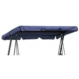 Quick Star Hollywoodschaukel Dachbezug 210 x 145 cm Blau Wasserdicht | Universal Ersatzdach Gartenschaukel 3 Sitzer | UV 50 Schaukel Dach Ersatz Bezug