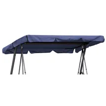 Quick Star Hollywoodschaukel Dachbezug 210 x 145 cm Blau Wasserdicht | Universal Ersatzdach Gartenschaukel 3 Sitzer | UV 50 Schaukel Dach Ersatz Bezug