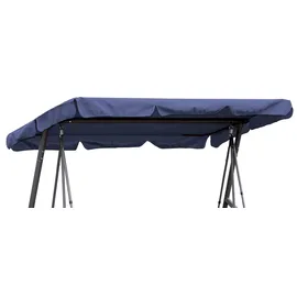 Quick Star Hollywoodschaukel Dachbezug 210 x 145 cm Blau Wasserdicht | Universal Ersatzdach Gartenschaukel 3 Sitzer | UV 50 Schaukel Dach Ersatz Bezug