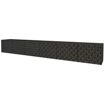 altdecor VIRA Lowboard 300 cm Schwarz Holz