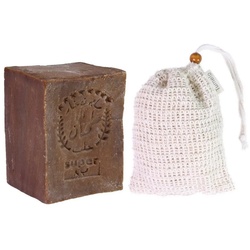 Tumelo Feste Duschseife Original Aleppo Seife 200g + Sisal 60% Olivenöl 40% Lorbeeröl, 60-tlg.