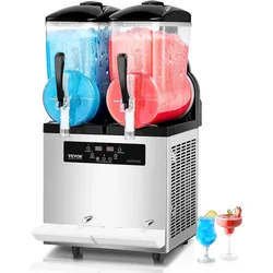 VEVOR 12Lx2 Kommerzielle Slusheis Maschine Margarita Smoothie Getränk Maker