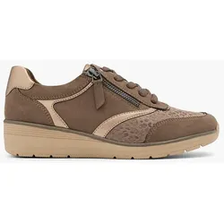 Komfort Schnürer - Damen - taupe