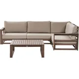 Beliani Timor II Loungeset dunkelbraun