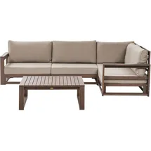 Beliani Timor II Loungeset dunkelbraun