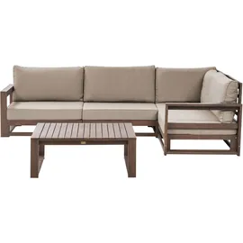 Beliani Timor II Loungeset dunkelbraun