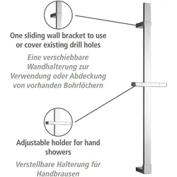 WENKO Duschstange Design Chrom