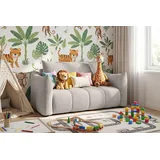 WFL GROUP Kindersofa Lilo 120 x 150 cm Cordstoff grau