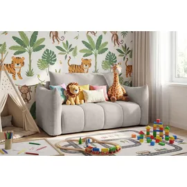 WFL GROUP SCHLAFSOFA Lilo mit Bettkasten, Hellgrau Cordstoff 120/86/101 cm