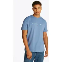 Tommy Jeans Reg Linear Logo Kurzarm-T-Shirt Colorado Blue M