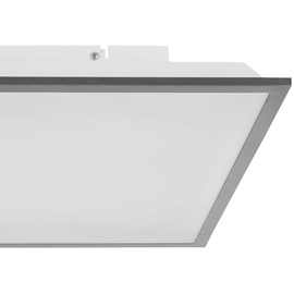 GLOBO LED Deckenleuchte Aufbau Panel, Alu Acryl, 1x LED 24W 1500lm 3000K warmweiß, LxBxH 45x45x7,5cm