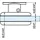Colcom 8010BTJC Duschtür Scharnier 90 Grad Glas-Wand Hydraulik Aluminium silberfärbig