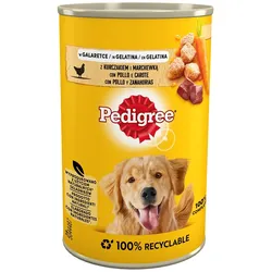 PEDIGREE Adult Dose 24x400g: Nassfutter mit Huhn und Karotten in Gelee