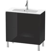 Duravit Waschtischunterschrank 2 Auszüge 82 x 70,4 x 39,1 cm Schwarz Hochglanz