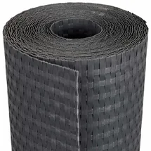 vidaXL Balkonverkleidung 600 x 80 cm Dunkelgrau Rattan 1 St.