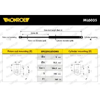 Monroe Gasfeder, Koffer-/Laderaum MINI ML6035