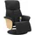 vidaXL Massagesessel mit Fußteil Kunstleder 87 x 104,5 x 87 cm Schwarz drehbar