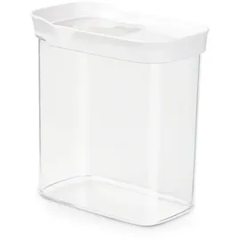 Emsa Optima rechteckig transparent weiß 1,6 l 2-teiliges Set