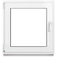 Framex Kellerfenster Fenster Kunststofffenster Weiß Breite x Höhe 75 x 80 cm (750 x 800 mm) 2-fach (32 mm) Dreh Kipp DIN Links - Premium - Alle Größen