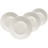 LA Rochère France Dessertteller 21 cm beige/weiß 4er Set