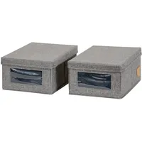 Store It Aufbewahrungsbox Schuh 34 x 23 x 15 cm 2-tlg. grau
