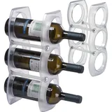 MacMa Weinregal aus Kunststoff für 3 Flaschen