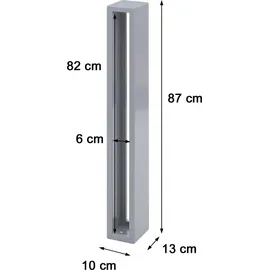 MCW Fahrradbügel MCW-J80, Fahrradständer Anlehnbügel, verzinkter Stahl Outdoor-pulverbeschichtet 87x10x13cm grau