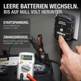 Noco GENIUS1: 1A 6V/12V Intelligentes Batterieladegerät – Automatischer Erhaltungslader, Ladegerät & Entsulfator mit Überladeschutz & Temperaturkompensation – Für Blei- und Lithium-Akkus
