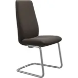 Polsterstuhl STRESSLESS "Laurel", braun (braun batick, chrom glänzend), B:53cm H:105cm T:60cm, Leder BATICK: BATICK ist ein leicht korrigiertes, durchgefärbtes und genarbtes Möbelleder, bei dem die meisten Unebenheiten und Spuren in der Regel entfernt wurden., Stühle, Polsterstuhl, High Back, Größe L, mit Beinen aus Stahl in Chrom glänzend