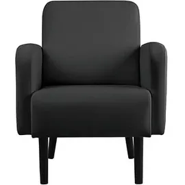 MEET Sessel LISBOA Kunstleder 71 x 83 x 55 cm Schwarz