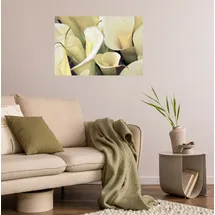 Queence Wandsticker QUEENCE "Love", weiß, B:90cm H:60cm T:0,1cm, Folie, Wandtattoos, Selbstklebend, kinderleichte Anbringung; Blumen, Blüten