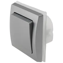 ChiliTec DELPHI Wechsel-Schalter IP44 250V/ 10A, inkl. Rahmen, up, silber