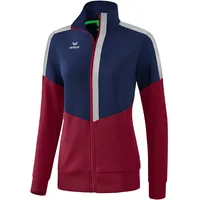 Erima Squad Worker Jacke Damen - New navy/bordeaux/silver Grey