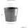 Ecopots Blumentopf Grau, Kunststoff, Beton Optik, Rund, 11,4 cm, Dekoration, Blumen - Zubehör, Übertöpfe