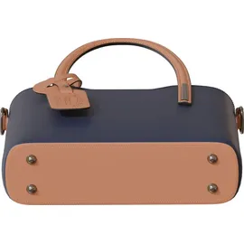 KMISSO 30637 Henkeltasche Leder Blu/Cuoio